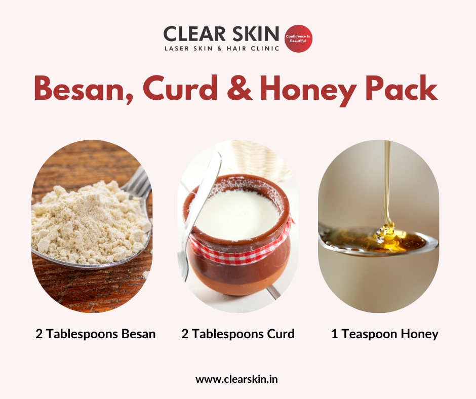 Besan, Curd & Honey Pack 